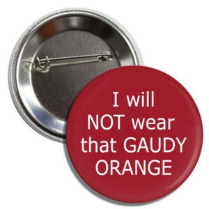 Gaudy Orange Alabama vs Tennessee 2.25" Football Game Day Button Pin Badge