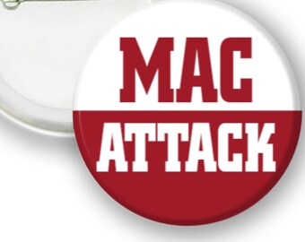 MAC ATTACK - University of Alabama Football Quarterback 2.25&quot; Button Pin Badge