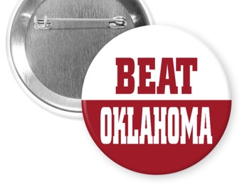 BEAT OKLAHOMA Alabama Football 2.25" Button Pin Badge