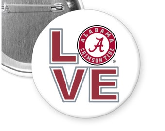 University of Alabama School Spirit  2.25" Button Pin Badge