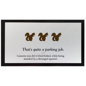 Funny Bad Parking Cards Set of 20 Perfect Gift for Stocking Stuffer, Gag Gift and Party Favor. image 4
