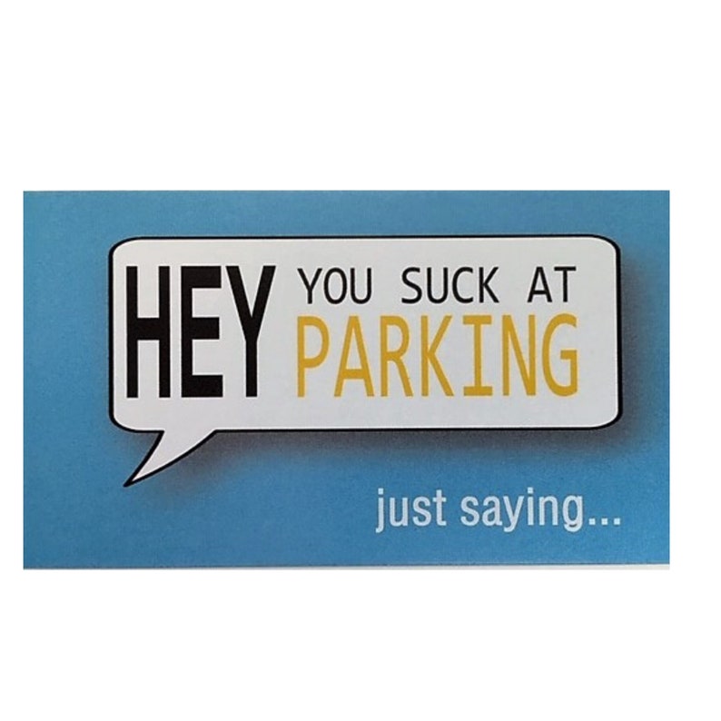 Funny Bad Parking Cards Set of 20 Perfect Gift for Stocking Stuffer, Gag Gift and Party Favor. image 2