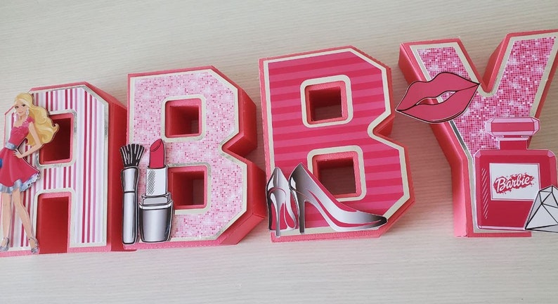 Barbie 3D Letters / Barbie Letters / Barbie Birthday Party - Etsy