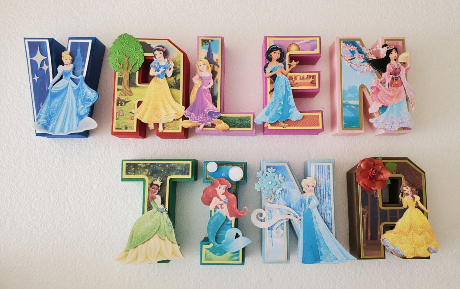 Disney princess 3D Letters / disney princess Letters / disney Etsy