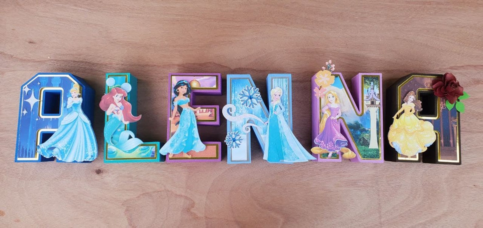 Disney princess 3D Letters / disney princess Letters / disney Etsy