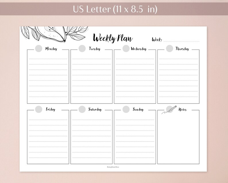 Weekly to Do List Printable | Weekly Organizer | Weekly Task ...