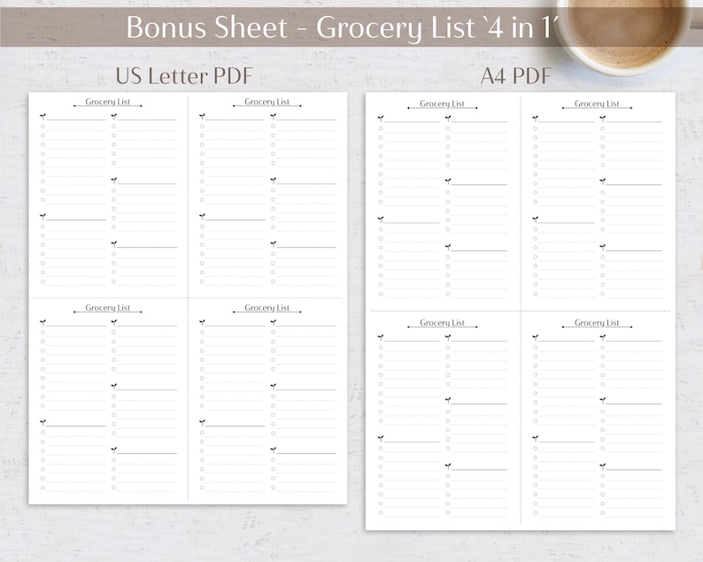Recipe Page Printable A4 A5 US Letter US Half Letter Blank - Etsy