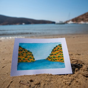 Aquarell Karte / Postkarte / Geschenkkarte / Geburtstagskarte / Urlaubskarte / Süßes Geschenk / Grußkarten