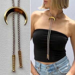 Brass Crescent moon bolo