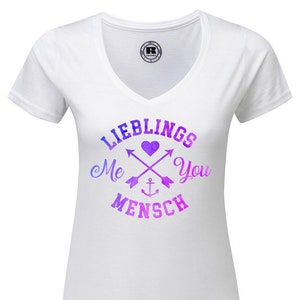 Favorite man-Premium women T-shirt with V-neck