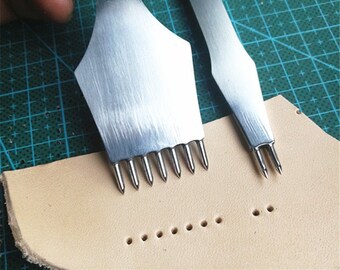 Pro Stitching Dłuto Stemple Okrągłe otwory | Sharp Pricking Handmade Leather Punch | narzędzia do szycia | 3mm 4mm 5mm