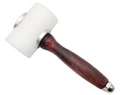 T Round Pro Hammer For Leather Artisans with Hard Wood handle Poly Head Pro Tooling Maul Thick Plastic Head 370 gr