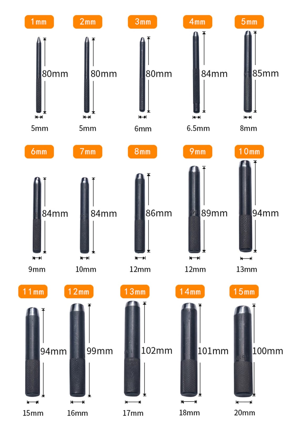 Shipping Free Pro Hole Punches From 1 to 25 Mm Hollow Etsy