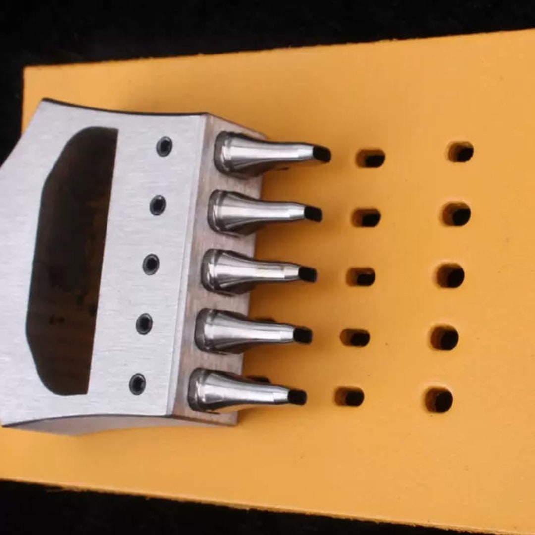 Watch Strap Punch Tool 5 Prongs 6.5mm Spacing Leather Oval Round