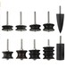 10 pcs Leather Burnisher Set for Dremel Kind Speed Rotary Drills | Leather Slickers | Edge Burnishers | Wooden | Ebony 