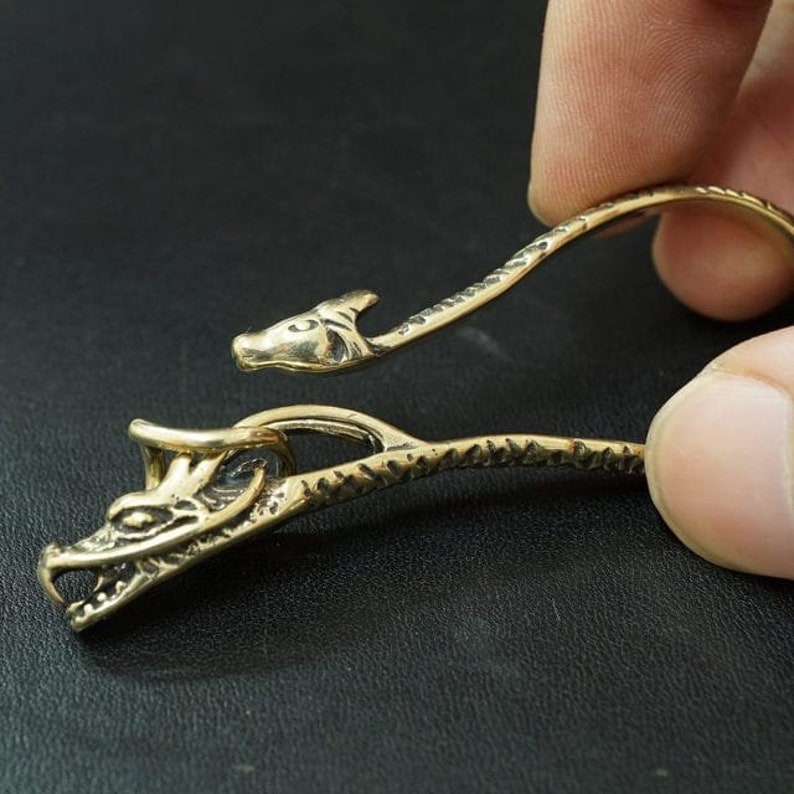 Brass Japanese Hook with U Shackle Clasp Fish Hook Key Etsy