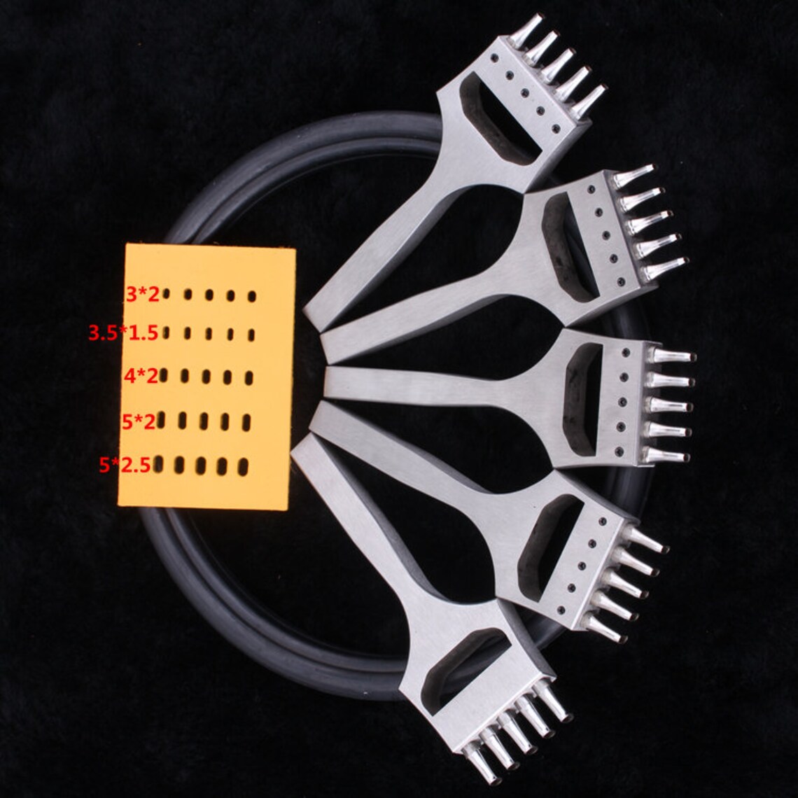 Watch Strap Punch Tool 5 Prongs 6.5mm Spacing Leather Oval Etsy