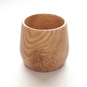 Hand-Turned White Oak Whiskey Tumbler – Rustic Wooden Cup – Made in Michigan – Gift for Him