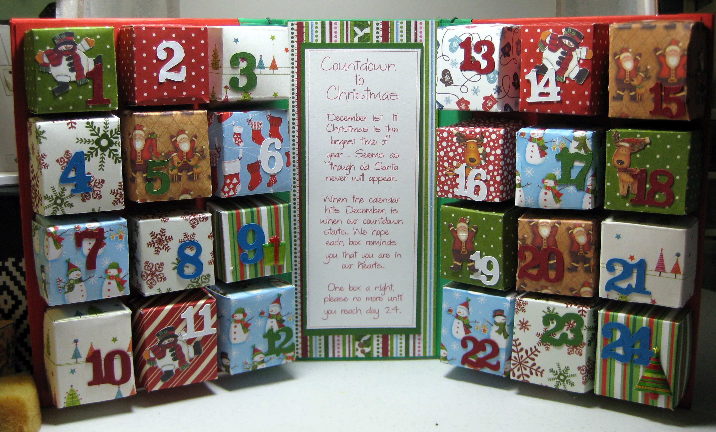 Advent Calendar Book Etsy