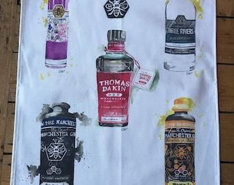 Teatowel Manchester Gins