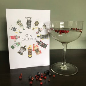 Gin O’clock tomt gratulationskort
