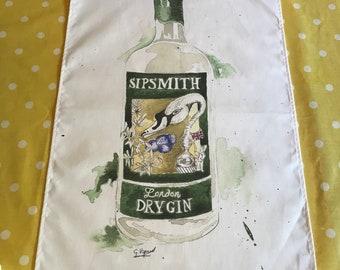 Sipsmith Gin teatowel