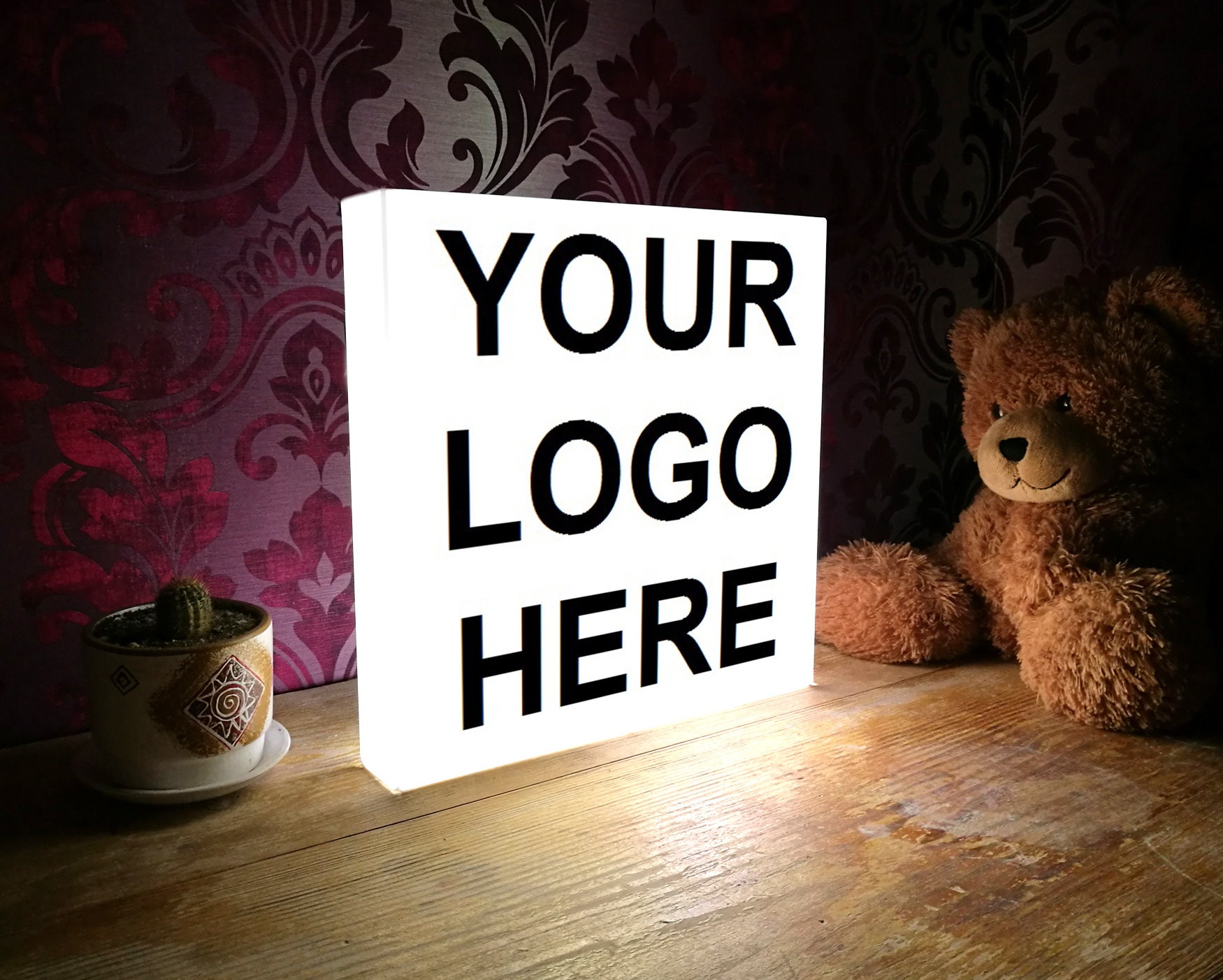 Your LOGO here LightBox Lightup Company logo Box with a Etsy
