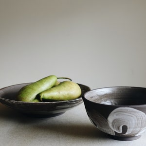 Hakeme bowl D13cm, handmade stoneware ceramic bowl image 4