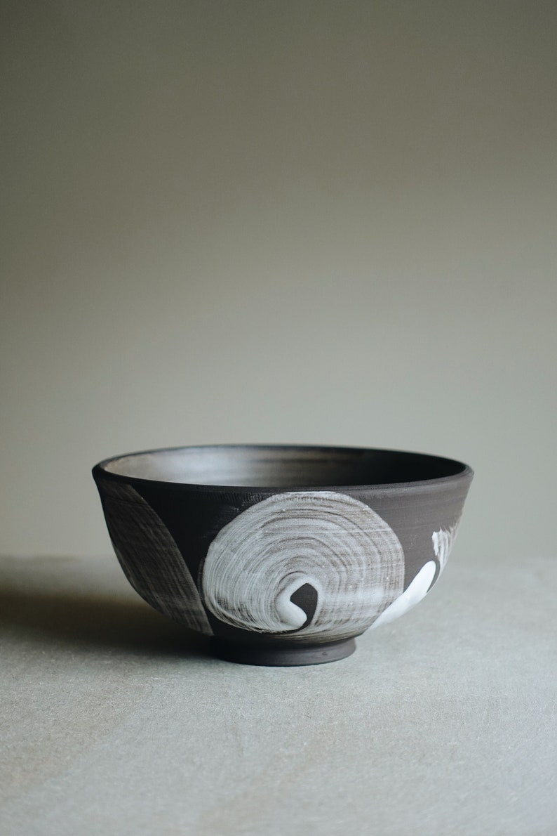 Hakeme bowl D13cm, handmade stoneware ceramic bowl image 1