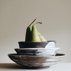 Hakeme bowl D13cm, handmade stoneware ceramic bowl image 5