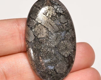 Gemstone Jewelry Loose Gemstone Natural Marcasite Oval Shape Smooth Cabochon Marcasite Cabochons C3949 AAA Quality 40x24.5x5 MM Size
