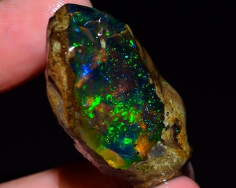 Ethiopian Opal Rough Uncut For Making Jewelry Multi Fire Opal Natural Oil Opal Raw Loose Gemstone October Birthstone 53 Ct. R-1810