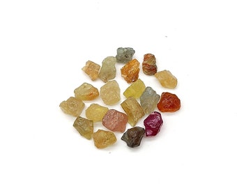 Umba Sapphire Gemstone Rough, Loose Gemstone Sapphire, Multi Sapphire Raw, Untreated Sapphire 19 Pcs. Lot, Mix Color Sapphire Jewelry K-1578