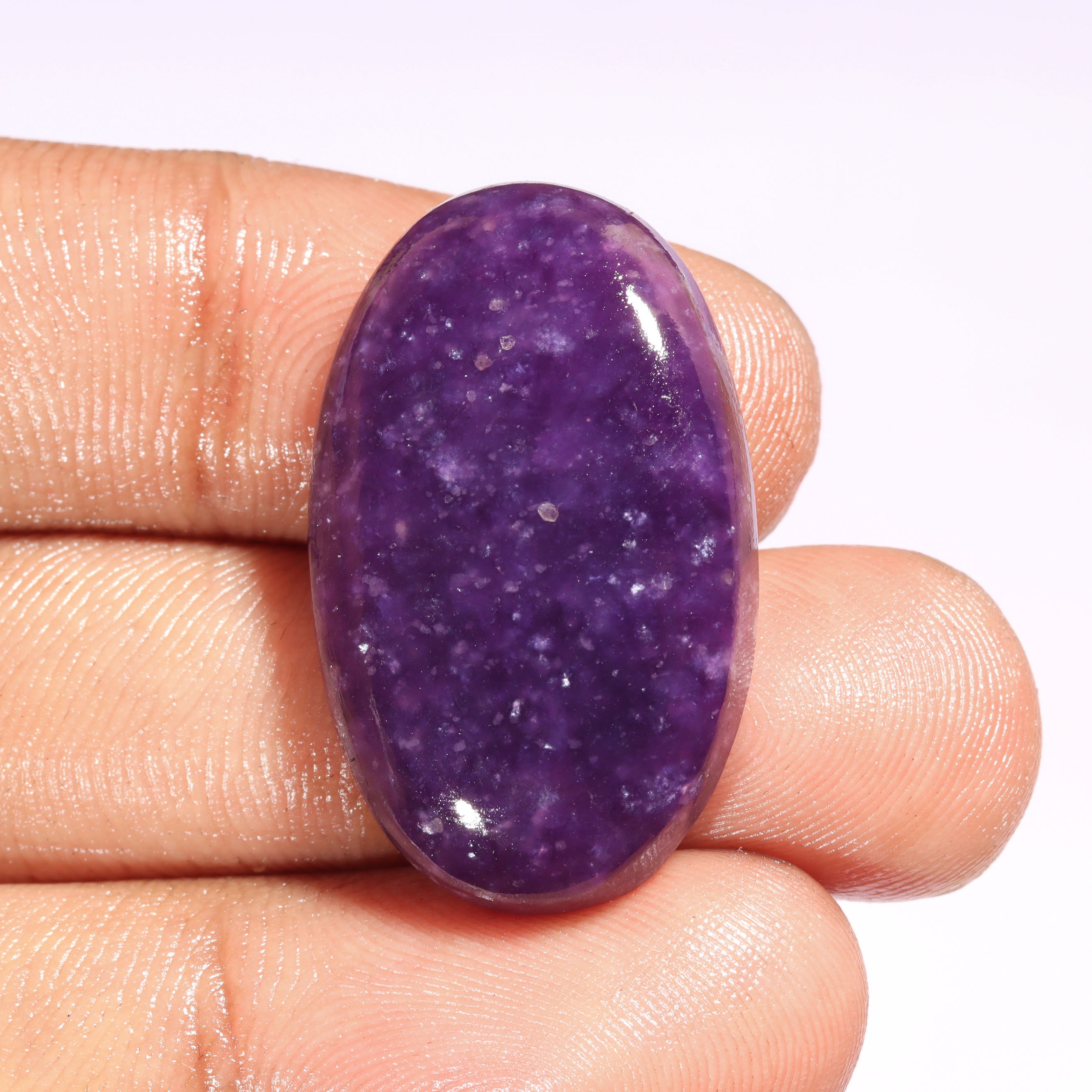 2024年新作 Cabochon Lepidolite Natural Loose Shape Oval Gemstone, ミルク