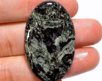 Dazzling Top Grade Quality 100% Natural Chinese Writing Jasper Oval Shape Cabochon Loose Gemstone For Making Jewelry 47 Ct. 40X25X5mm H-5648