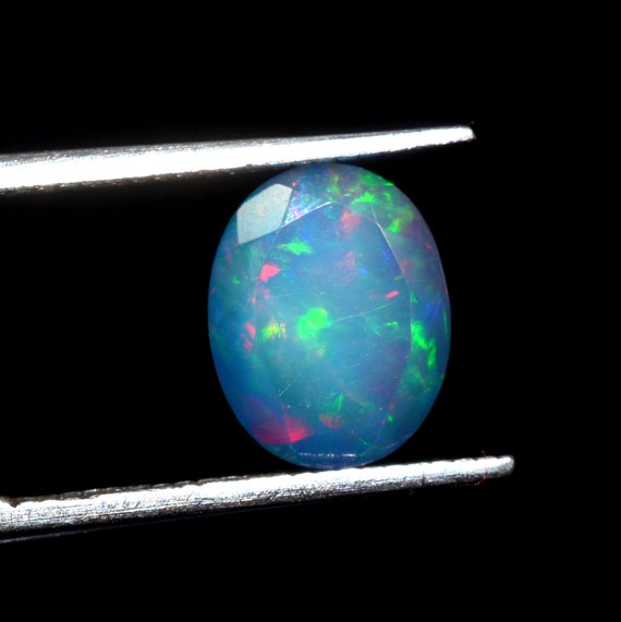 Natural Ethiopian Black Opal Oval Cut Opal Gemstone Multi Fire Opal Loose Gemstone Opal Making 10x8x5 F- 352 Welo Fire Opal