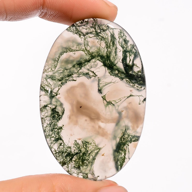 Marvelous AAA ZA 1785 Designer Moss Agate Cabochon For Multi Jewelry Making Gemstone Quality Moss Agate Cabochon Loose Gemstone