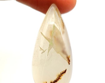 Montana Agate Pear Cabochon, Loose Gemstone, Natural Montana Agate Gemstone Cabochon, Montana Cabochon, Montana Agate Jewelry Craft, K-1363