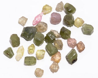 Multi Sapphire Drilled Rough Gemstone, 29 Pcs Of 90.85 Crt, Multi Sapphire Drilled Rough Gemstone Jewelry, Zs 3401