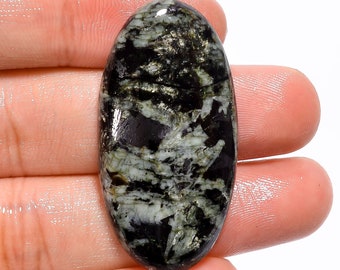 Excellent Top Grade Quality 100% Natural Chinese Writing Jasper Oval Shape Cabochon Loose Gemstone For Making Jewelry 46Ct. 41X21X6mm H-5649