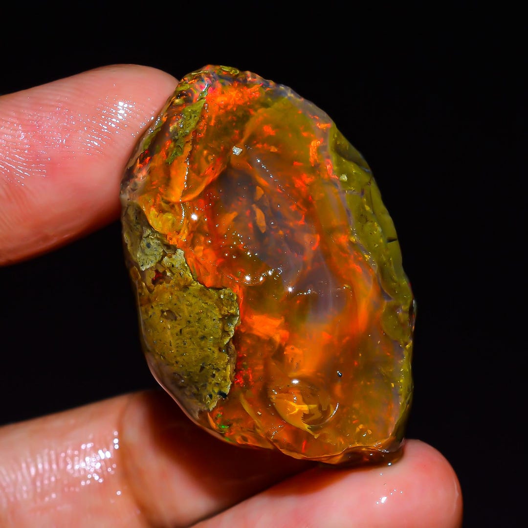 オパール原石、天然エチオピア産オパール原石、マルチファイアルース