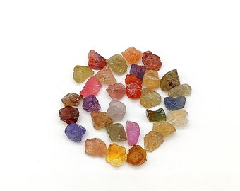 Multi Sapphire Rough, Natural Umba Sapphire Gemstone, Mix Sapphire Raw, Sapphire Crystal 6x6.5to9x5.5mm Untreated Sapphire 30 Pcs. K-1553