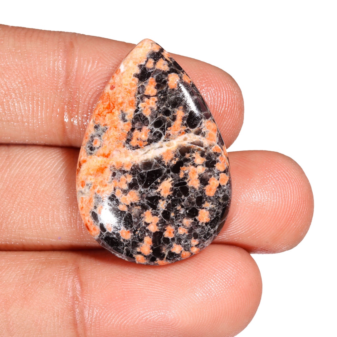 Flower Obsidian Natural Flower Obsidian Pear Shape Gemstone Etsy