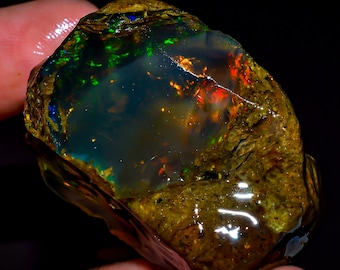 Opal Rough, Ethiopian Opal Raw, Natural Loose Gemstone Oil Opal Rough, Opal Crystal Raw, Big Opal Raw, Oil Opal Raw, 135.50Ct 40X25X20 R-276