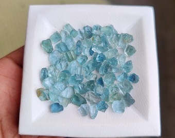 Natural Aquamarine Gemstone Rough, Facet Grade Aquamarine Crystal Loose Gemstone Aquamarine Raw, For Jewelry Making, 5 To 12 MM M-66