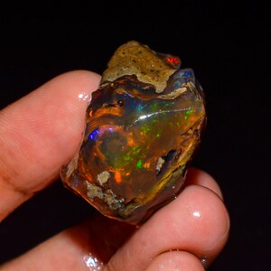 Opal Rough Gemstone, Natural Ethiopian Opal Welo Fire Crystal Opal Rough, Opal, Flashy Fire Specimens Raw, Oil Crystal Opal Raw 60 Ct R-1038