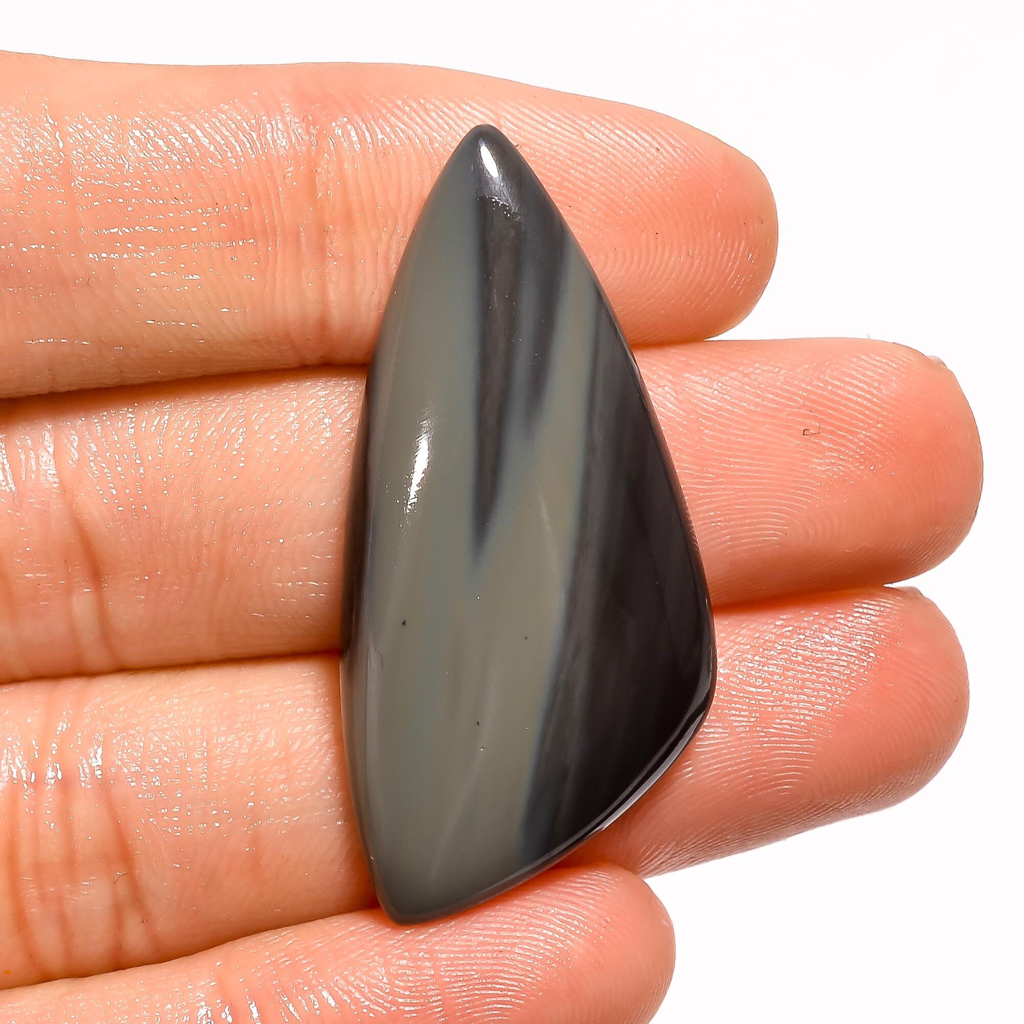 Natural Wave Obsidian Polished Cabochon Loose Gemstone Natural Wave Obsidian Polished Cabochon Loose Gemstone