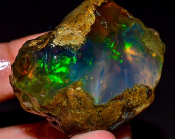 Opal Raw, Natural Ethiopian Opal Rough, Loose Gemstone Oil Opal Rough, Crystal Opal Raw, Big Opal Raw, Oil Opal Raw, 155 Ct 37X29X28 R-283