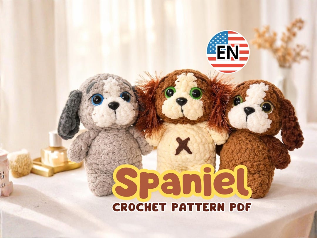 Spaniel Crochet Pattern Crochet Spaniel Pattern | Amigurumi Dog PDF, Beginner Friendly - Etsy