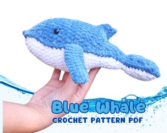Whale Amigurumi Crochet Pattern, Plush Toy (PDF Pattern)
